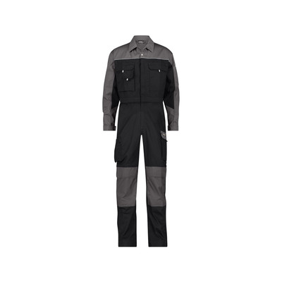 Dassy Cannes Zweifarbiger Overall Mit Kniepolstertaschen, Schwarz/zementgrau, Schrittlänge Standard, Größe Xs