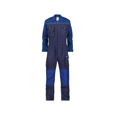 Dassy Cannes Zweifarbiger Overall Mit Kniepolstertaschen, Dunkelblau/kornblau, Schrittlänge Standard, Größe Xs
