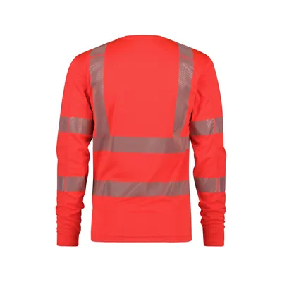 Produktbild von Dassy® - Carterville Warnschutz UV-T-Shirt mit langen Ärmeln, neonrot, Größe M