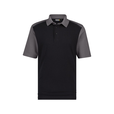 Dassy Cesar Zweifarbiges Poloshirt, Schwarz/zementgrau, Größe 2XL