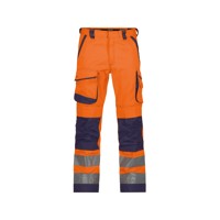 Produktbild von Dassy® - Chicago Warnschutzhose mit Kniepolstertaschen, neonorange/dunkelblau, 