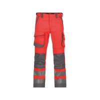 Produktbild von Dassy® - Chicago Warnschutzhose mit Kniepolstertaschen, neonrot/zementgrau, Sch