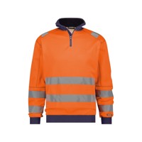 Produktbild von Dassy® - Denver Warnschutz Sweatshirt, neonorange/dunkelblau, Größe M