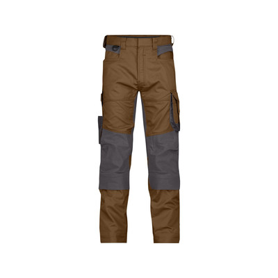 Dassy Dynax Arbeitshose Mit Stretch Und Kniepolstertaschen, Lehmbraun/anthrazit, Schrittlänge Standard, Größe 50