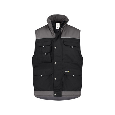 Dassy Hulst Zweifarbige Weste, Größe 4XL, Schwarz/Zementgrau