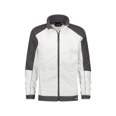 Dassy Kazan Zweifarbige Fleecejacke, Weiß/zementgrau, Größe S