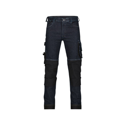 Dassy Kyoto Stretch-Arbeitsjeans Mit Kniepolstertaschen, Größe 54, Jeansblau/Schwarz