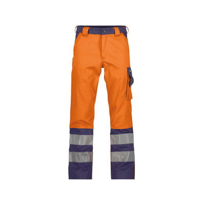 Dassy Lancaster Warnschutzhose, Neonorange/dunkelblau, Schrittlänge Standard, Größe 52