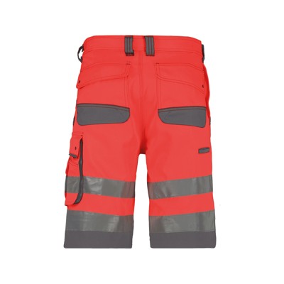 Produktbild von Dassy® - Lucca Warnschutz-Shorts, neonrot/zementgrau, Schrittlänge Standard, Gr