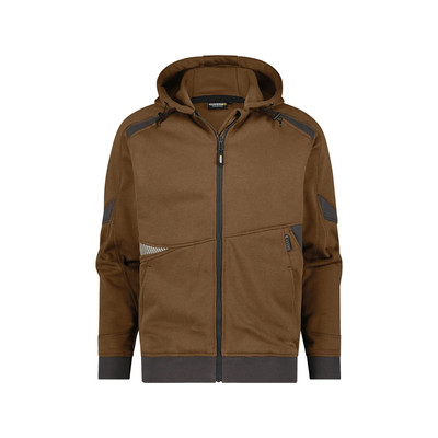Dassy Lunax Kapuzensweatshirt, Lehmbraun/anthrazitgrau, Größe Xl
