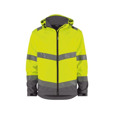 Produktbild von Dassy® - Malaga Warnschutz Softshell-Jacke, neongelb/zementgrau, Größe S