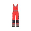 Produktbild von Dassy® - Malmedy Warnschutz Latzhose mit Kniepolstertaschen, neonrot/zementgrau