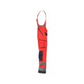 Produktbild von Dassy® - Malmedy Warnschutz Latzhose mit Kniepolstertaschen, neonrot/zementgrau
