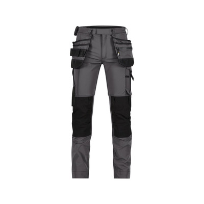 Dassy D-Fx Flex Matrix Stretch-Arbeitshose Mit Holstertaschen Und Kniepolstertaschen, Anthrazit/schwarz, Größe 48