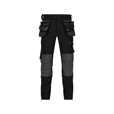 Dassy D-Fx Flex Matrix Stretch-Arbeitshose Mit Holstertaschen Und Kniepolstertaschen, Schwarz/anthrazit, Größe 52