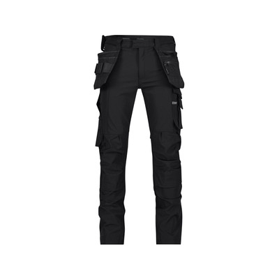 Dassy D-Fx Flex Matrix Stretch-Arbeitshose Mit Holstertaschen Und Kniepolstertaschen, Schwarz, Größe 48