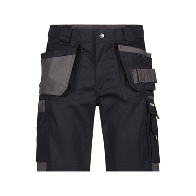 Dassy Monza Zweifarbige Arbeitsshorts Mit Holstertaschen, Schwarz/zementgrau, Schrittlänge Standard, Größe 64