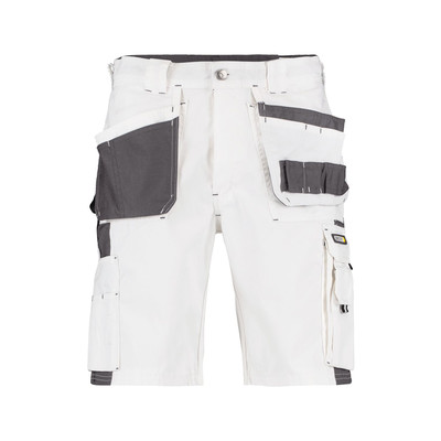 Dassy Monza Zweifarbige Arbeitsshorts Mit Holstertaschen, Weiß/zementgrau, Schrittlänge Standard, Größe 67