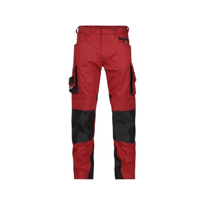 Produktbild von Dassy® - Nova Arbeitshose mit Kniepolstertaschen, rot/schwarz, Schrittlänge Sta