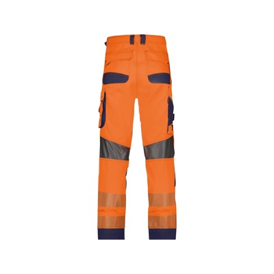 Produktbild von Dassy® - Odessa Sommer Warnschutzhose mit Kniepolstertaschen, neonorange/dunkel