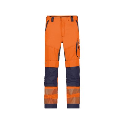 Produktbild von Dassy® - Odessa Sommer Warnschutzhose mit Kniepolstertaschen, neonorange/dunkel