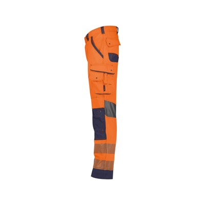 Produktbild von Dassy® - Odessa Sommer Warnschutzhose mit Kniepolstertaschen, neonorange/dunkel