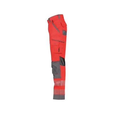 Produktbild von Dassy® - Odessa Sommer Warnschutzhose mit Kniepolstertaschen, neonrot/zementgra