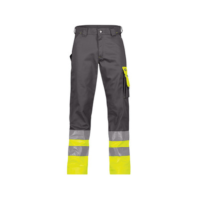 Dassy Omaha Warnschutzhose, Zementgrau/neongelb, Schrittlänge Standard, Größe 54