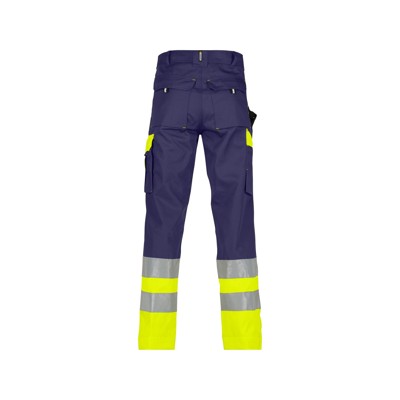 Produktbild von Dassy® - Omaha Warnschutzhose, dunkelblau/neongelb, Schrittlänge Plus, Größe 58