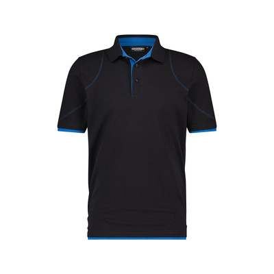 Dassy Orbital Poloshirt, Schwarz/azurblau, Größe L