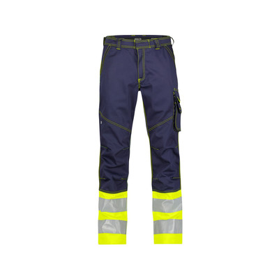 Dassy Phoenix Warnschutzhose, Dunkelblau/neongelb, Schrittlänge Minus, Größe 50