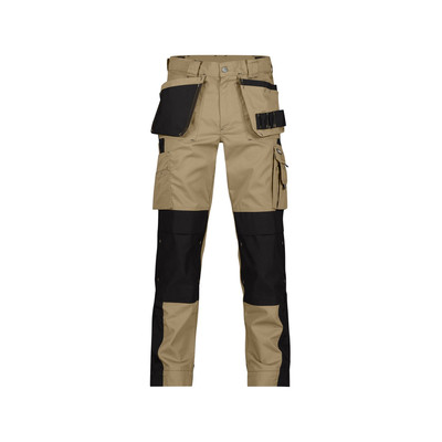 Dassy Seattle Zweifarbige Arbeitshose Mit Holstertaschen Und Kniepolstertaschen, Khaki/schwarz, Schrittlänge Standard, Größe 50
