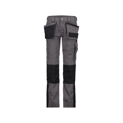 Dassy Seattle Women Zweifarbige Arbeitshose Mit Holstertaschen & Kniepolstertaschen Für Damen, Zementgrau/schwarz, Schrittlänge Standard, Größe 34