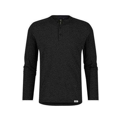 Dassy Serengeti Langarm-Shirt Mit Knopfleiste, Schwarz, Größe 2XL