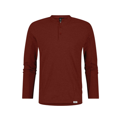 Dassy Serengeti Langarm-Shirt Mit Knopfleiste, Gebranntes Ziegelrot, Größe Xl