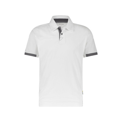 Dassy Traxion Poloshirt, Weiß/anthrazit, Größe L