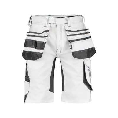 Dassy Trix Painters Malershorts Mit Stretch Und Holstertaschen, Weiß/anthrazit, Schrittlänge Standard, Größe 48