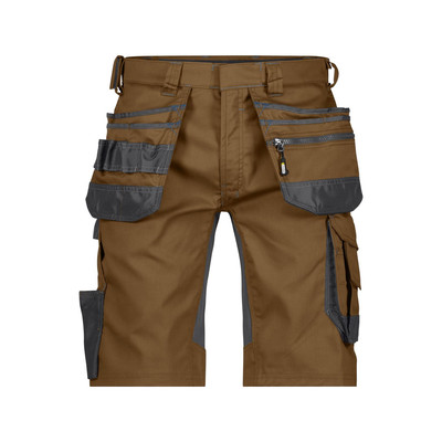 Dassy Trix Arbeitsshorts Mit Stretch Und Holstertaschen, Lehmbraun/anthrazit, Schrittlänge Standard, Größe 44