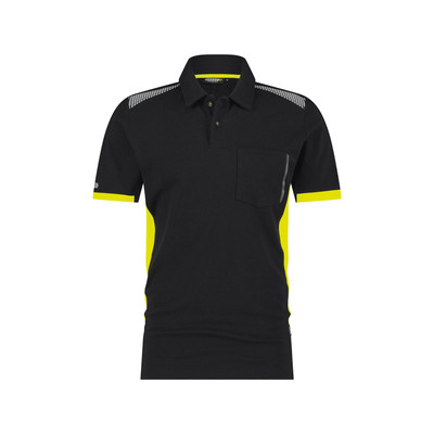 Dassy Logix - Veracruz Poloshirt, Schwarz/warngelb, Größe Xl