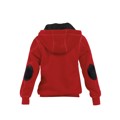 Produktbild von Dassy® - Watson Kids Kapuzensweatshirt mit langem Reißverschluss, rot/schwarz, 