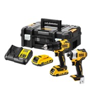 Produktbild von DeWALT - Akku-Schrauber Kombopack DCK2062D2T-QW, 18 V / 2 Ah