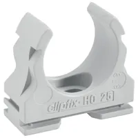 Produktbild von FRÄNKISCHE - Kunststoff-Klemmschelle clipfix-H0, halogenfrei, Ømm 20mm, grau