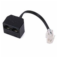 Produktbild von null - Modularer Y-Adapter RJ45 8(8), Kabellänge 0,1 m, schwarz