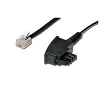 Produktbild von NOBRAND - Anschlusskabel TAE-F / RJ11, schwarz, Länge 6 m, a-3/b-4/W-5/E-2
