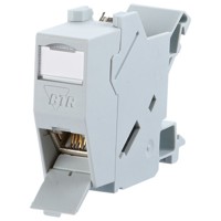 Produktbild von METZ CONNECT - Steckverbinder E-DAT modul REG 8(8) IP20, Cat. 6, lichtgrau