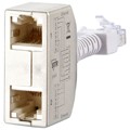 Produktbild von METZ CONNECT - Cable-sharing-Adapter, Fast Ethernet/Fast Ethernet, silber