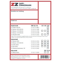 Produktbild von ZAPP-ZIMMERMANN - Kennzeichnungsschild AbZ (DIBt) Systeme