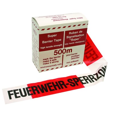 Produktbild von null - Absperrband, Feuerwehr-Sperrzone, rot/weiß, 500 m