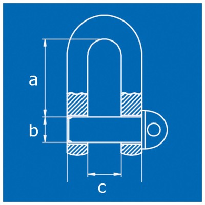 Produktbild von null - Schäkel DIN 82101-A, 5 t