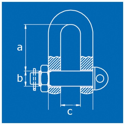 Produktbild von null - Schäkel hochfest DIN 82101-C, 10 t